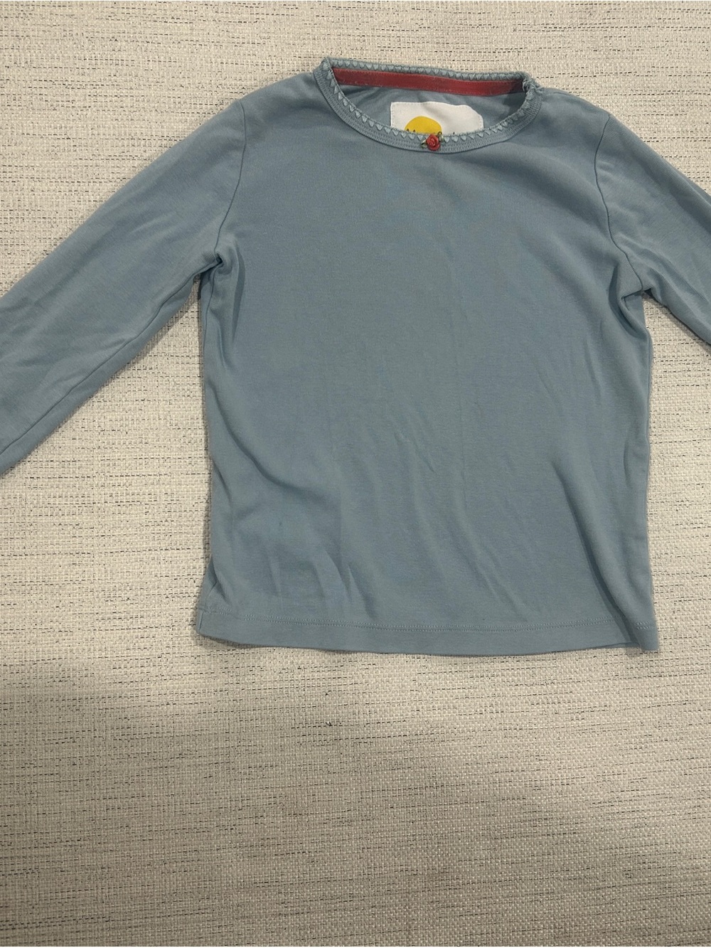 Mini Boden Dusty Blue Long-Sleeve Tee